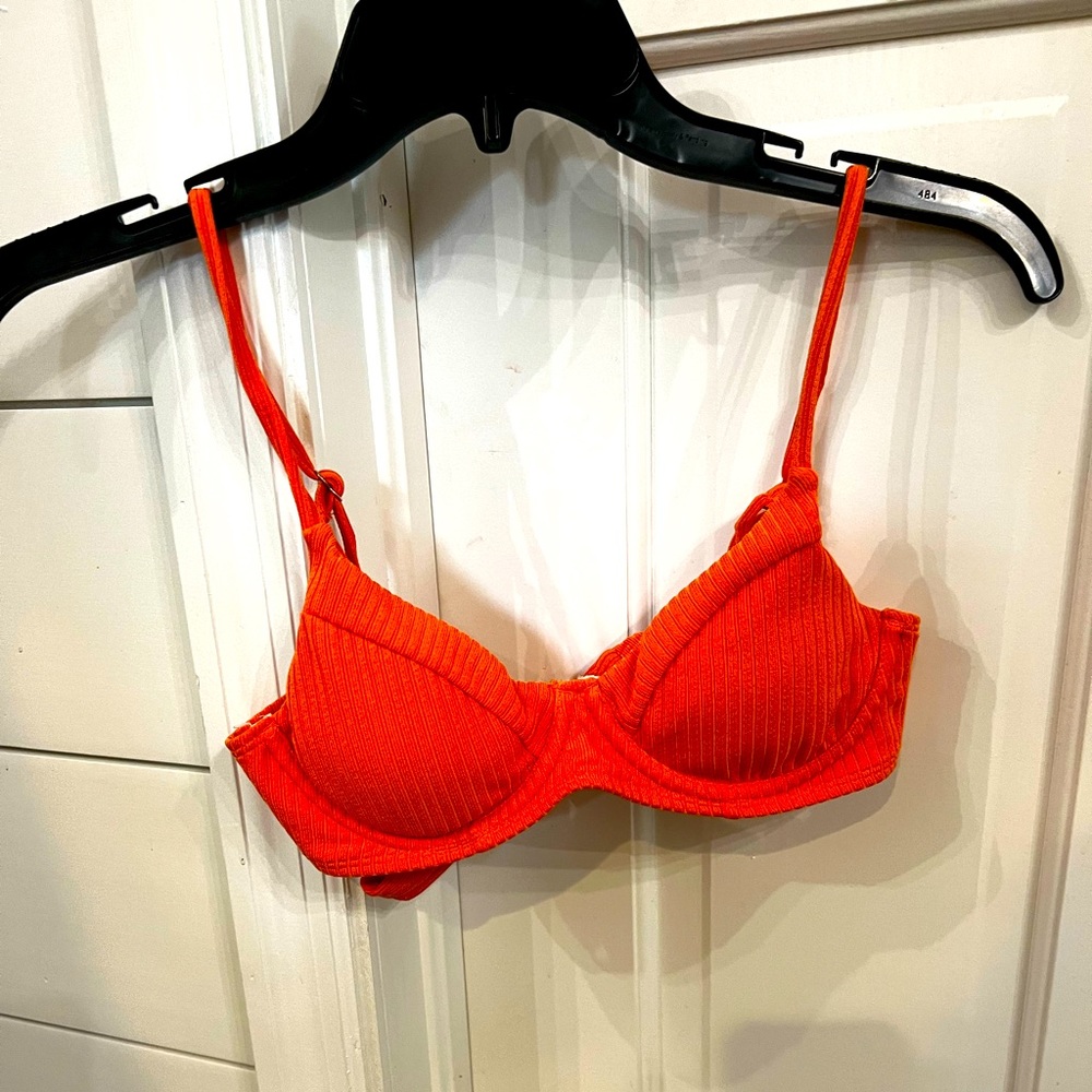 Womens orange small bikini top